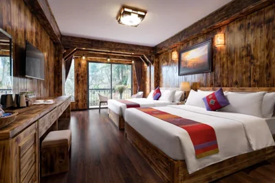 Superior Queensize Kamer met Twee Queensize Bedden — The View Sapa Hotel